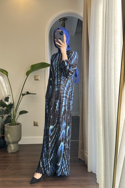 Bbc Dijital Baskılı Bürümcük Elbise - Saks