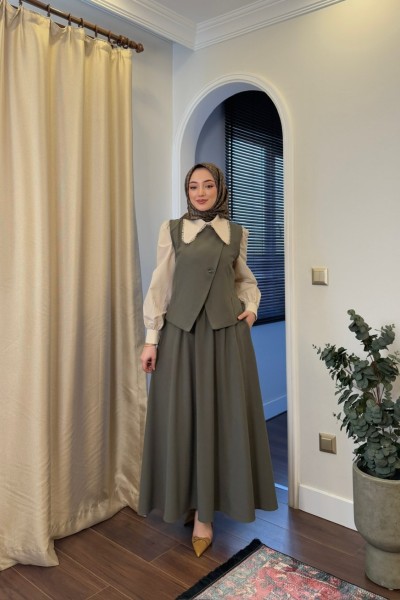 BBC DİVA ETEKLİ TAKIM - HAKİ