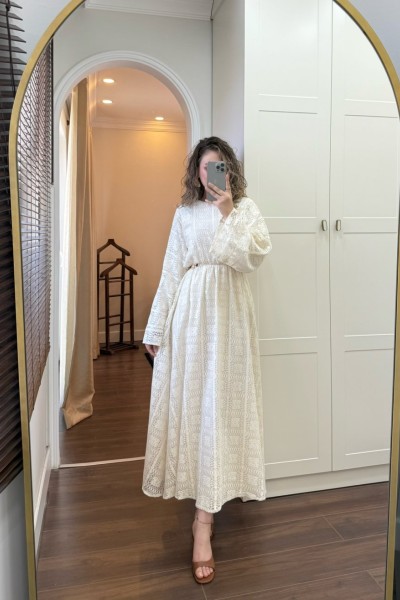 BBC DOHA ELBİSE - EKRU