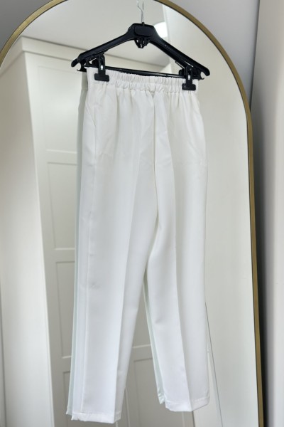 Bbc Double Kumaş Pantolon - Beyaz