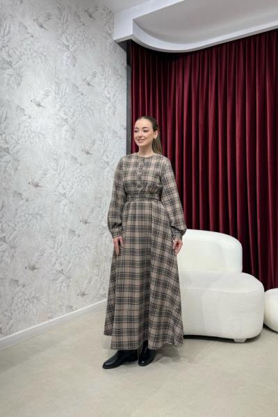 BBC EKOSE ELBİSE - BEJ