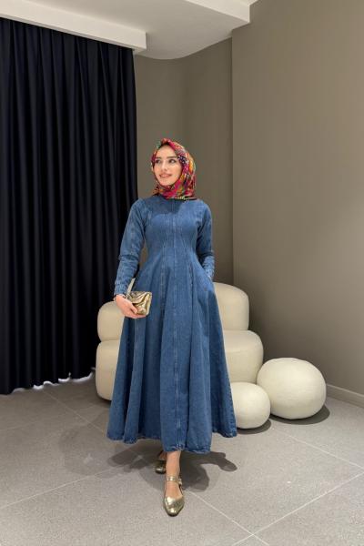 BBC ELEGANT ELBİSE - MAVİ