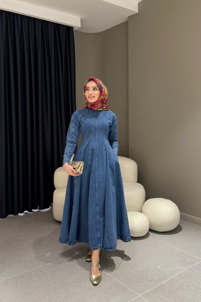 BBC ELEGANT ELBİSE - MAVİ