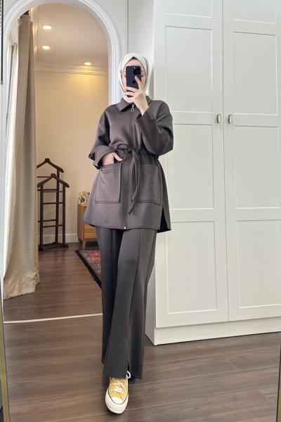 BBC ELİSA İKİLİ TAKIM - KAHVERENGİ