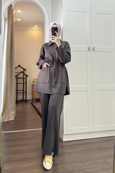 BBC ELİSA İKİLİ TAKIM - KAHVERENGİ