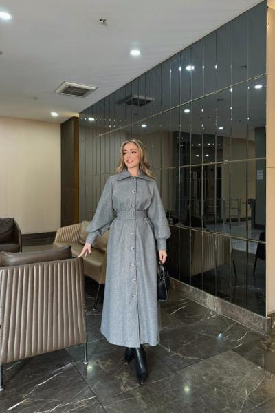 BBC FELİX KAŞE ELBİSE - GRİ