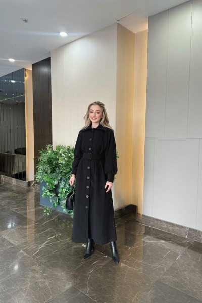 BBC FELİX KAŞE ELBİSE - SİYAH