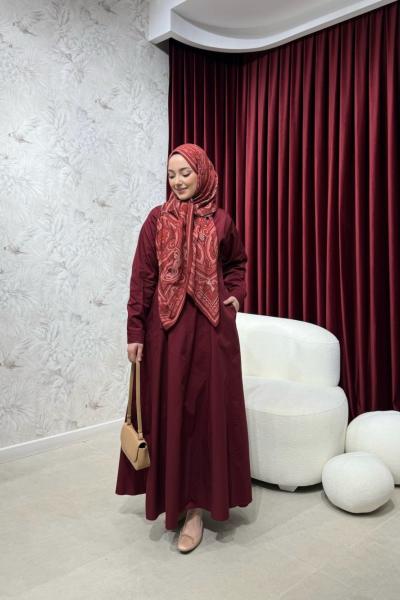 BBC FERRY ELBİSE - BORDO