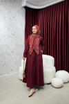 BBC FERRY ELBİSE - BORDO