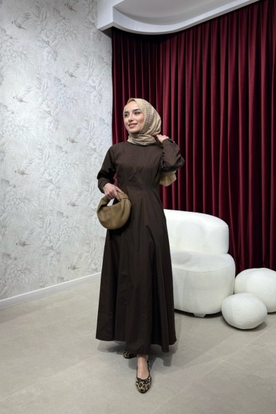 BBC FERRY ELBİSE - KAHVE