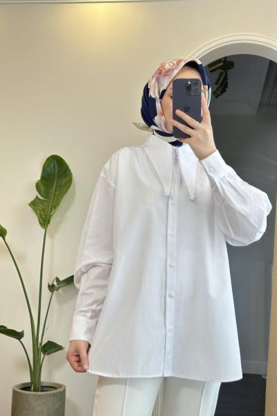 Bbc Fiona Gömlek - Ekru