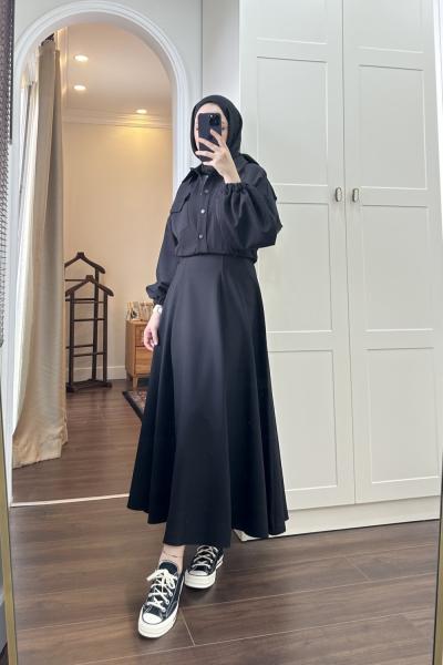 BBC FİRUZE ETEKLİ TAKIM - SİYAH