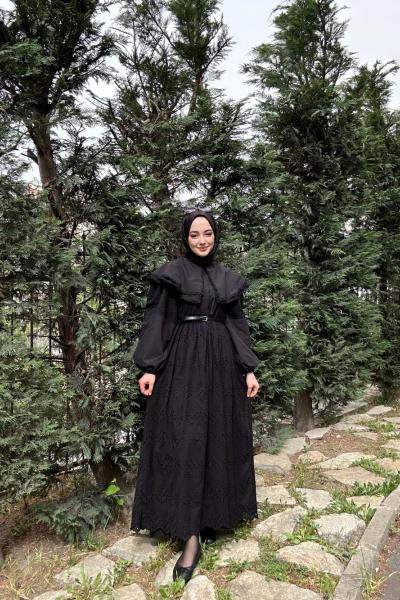 BBC FİSTO ELBİSE - SİYAH