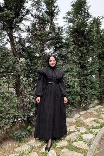 BBC FİSTO ELBİSE - SİYAH