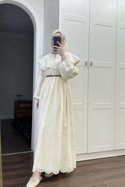 BBC FİSTO ELBİSE - BEJ