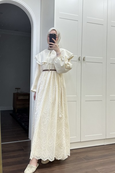 BBC FİSTO ELBİSE - BEJ