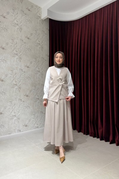 BBC FİYONK YELEKLİ TAKIM - BEJ