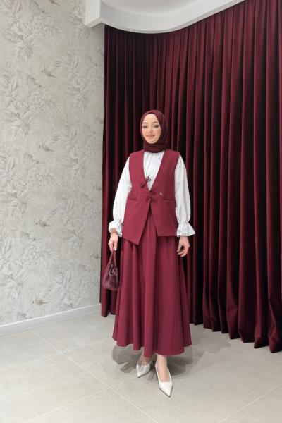 BBC FİYONK YELEKLİ TAKIM - BORDO