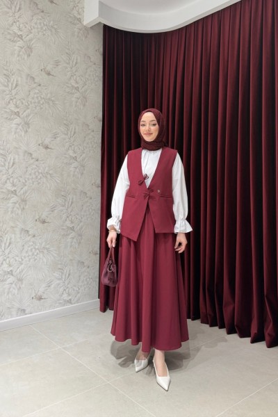 BBC FİYONK YELEKLİ TAKIM - BORDO