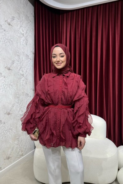 BBC FİYONA GÖMLEK - BORDO