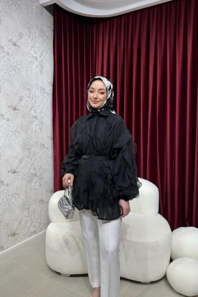 BBC FİYONA GÖMLEK - SİYAH