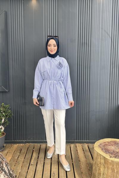 BBC FLORA GÖMLEK - MAVİ