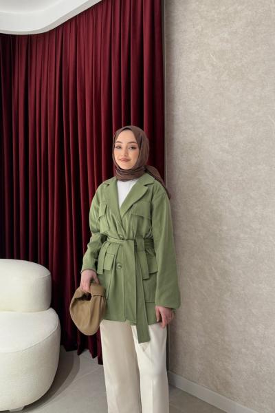 BBC GABARDİN CEKET - YEŞİL