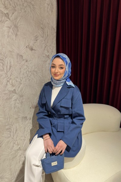 BBC GABARDİN CEKET - MAVİ