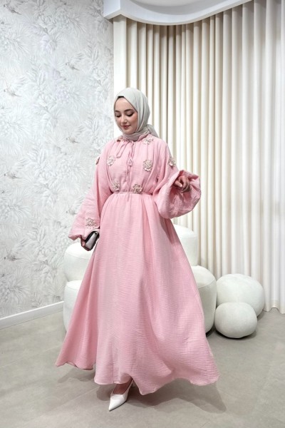 BBC GABRİELLA ELBİSE - PEMBE