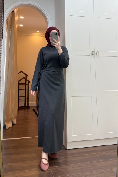 BBC GİZİA ELBİSE - ANTRASİT