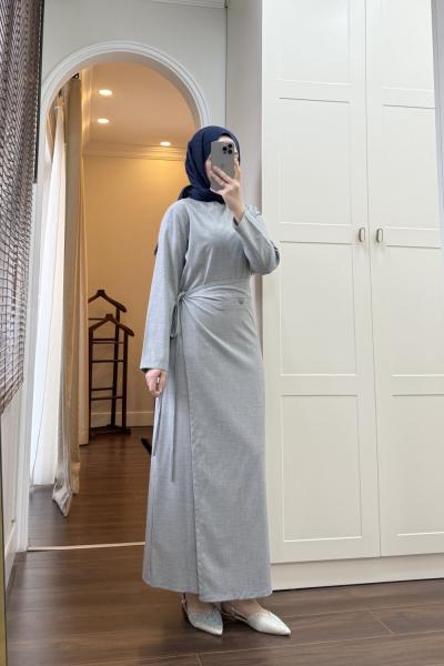 BBC GİZİA ELBİSE - GRİ