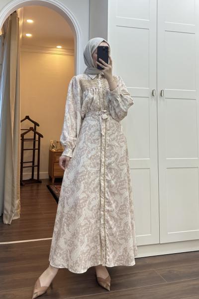 BBC HASIR DETAYLI ELBİSE