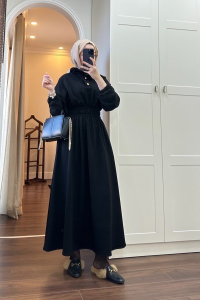 BBC HAVEN ÇITÇITLI ELBİSE - SİYAH