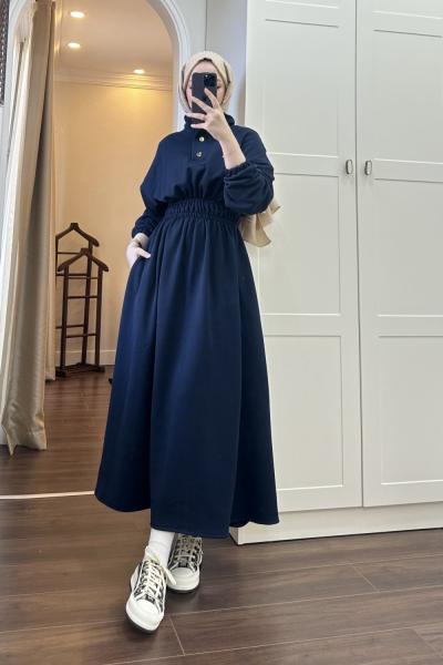 BBC HAVEN ÇITÇITLI ELBİSE - LACİVERT