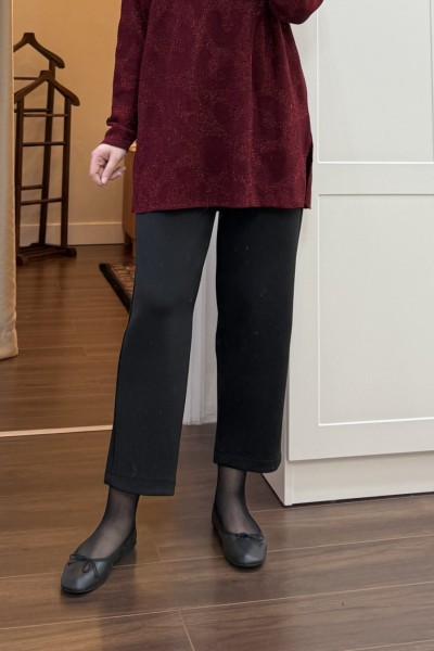 BBC HAVUÇ KESİM SCUBA PANTOLON - SİYAH