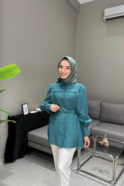 BBC HAZE GÖMLEK - PETROL