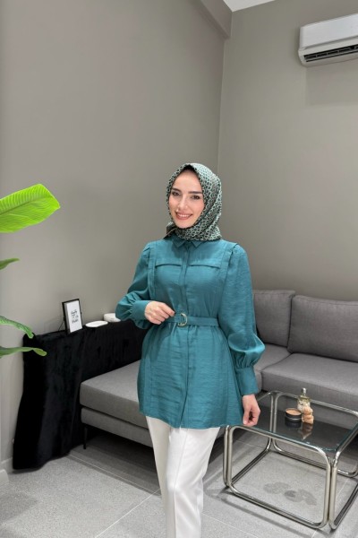 BBC HAZE GÖMLEK - PETROL