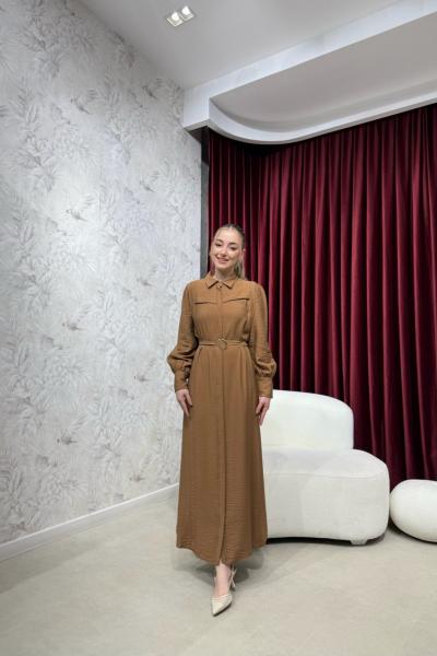 BBC HAZE GÖMLEK ELBİSE - TABA