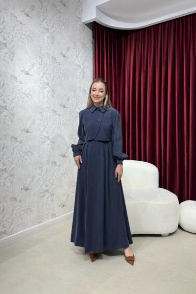 BBC HOLLY ELBİSE - LACİVERT