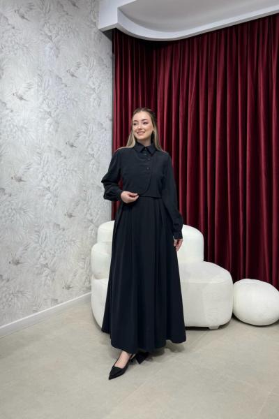 BBC HOLLY ELBİSE - SİYAH