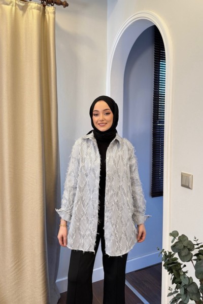 BBC İP SAÇAKLI GÖMLEK - SİYAH