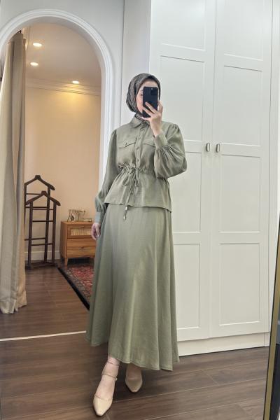 BBC İPEKSİ ETEKLİ TAKIM - HAKİ