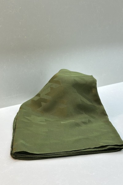 Bbc İpeksi Kazayağı Jakar Şal - Haki