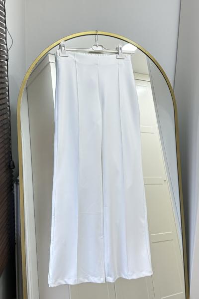 BBC İSPANYOL PAÇA PANTOLON - BEYAZ