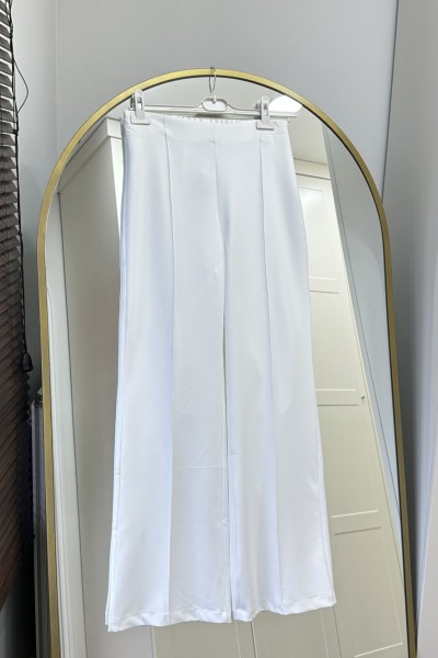 BBC İSPANYOL PAÇA PANTOLON - BEYAZ