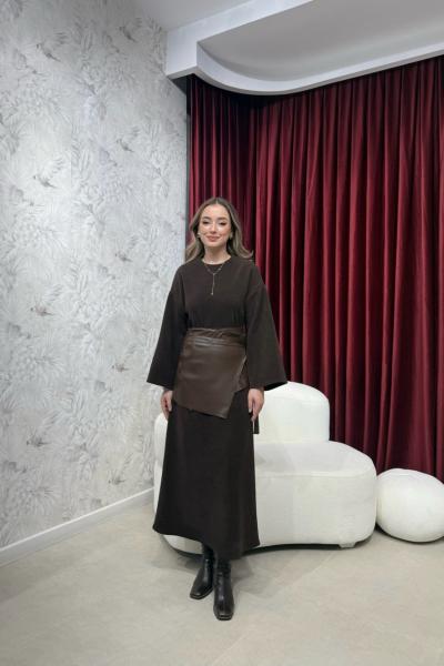 BBC JADE ELBİSE - KAHVE