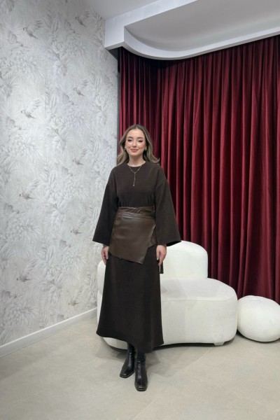 BBC JADE ELBİSE - KAHVE