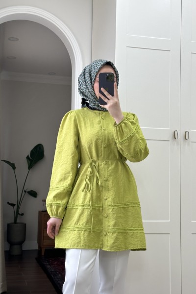 BBC JASMİNE GÖMLEK - YAĞ YEŞİLİ