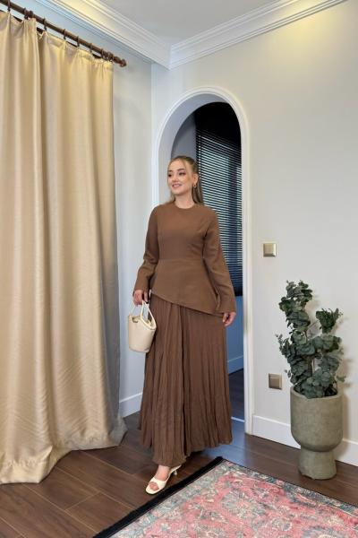 BBC JAVED ELBİSE - KAHVE