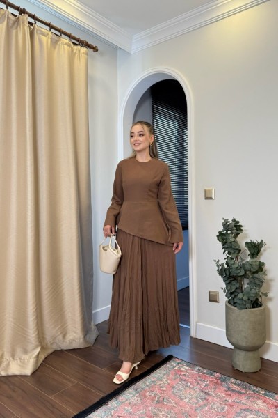 BBC JAVED ELBİSE - KAHVE